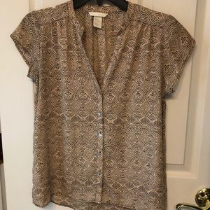 H&M cream and black top. Size 2